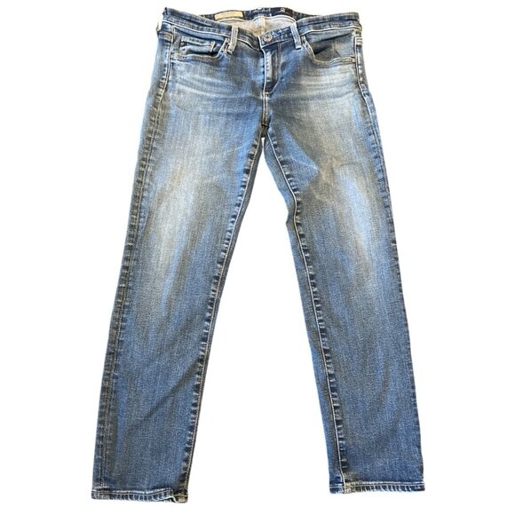 AG The Stilt Cigarette Roll Up Skinny Ankle Jeans Size 27 Light wash - Picture 2 of 9